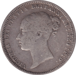 1872 SIXPENCE ( NF ) - SIXPENCE - Cambridgeshire Coins