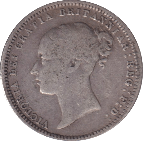 1872 SIXPENCE ( NF ) - SIXPENCE - Cambridgeshire Coins