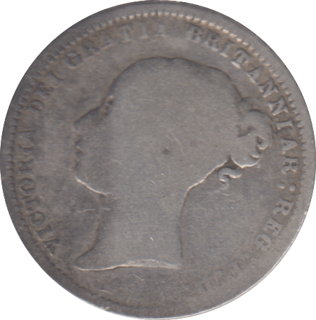 1872 SIXPENCE ( NF ) - SIXPENCE - Cambridgeshire Coins