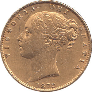 1872 SOVEREIGN DIE 61 ( VF ) - SOVEREIGN - Cambridgeshire Coins