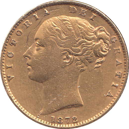 1872 SOVEREIGN DIE 61 ( VF ) - SOVEREIGN - Cambridgeshire Coins