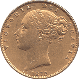 1872 SOVEREIGN DIE 61 ( VF ) - SOVEREIGN - Cambridgeshire Coins