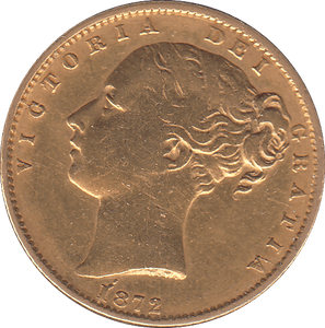 1872 SOVEREIGN DIE 7 ( VF ) - SOVEREIGN - Cambridgeshire Coins