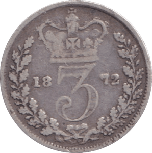 1872 THREEPENCE ( FINE ) - THREEPENCE - Cambridgeshire Coins