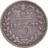 1872 THREEPENCE ( FINE ) - THREEPENCE - Cambridgeshire Coins