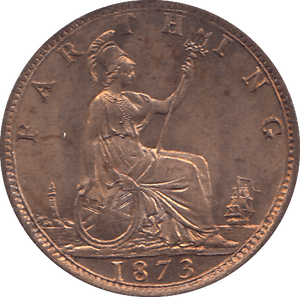 1873 FARTHING ( BU ) - FARTHING - Cambridgeshire Coins