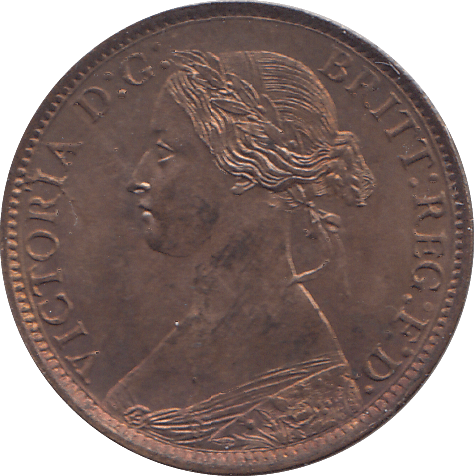 1873 FARTHING ( BU ) - FARTHING - Cambridgeshire Coins