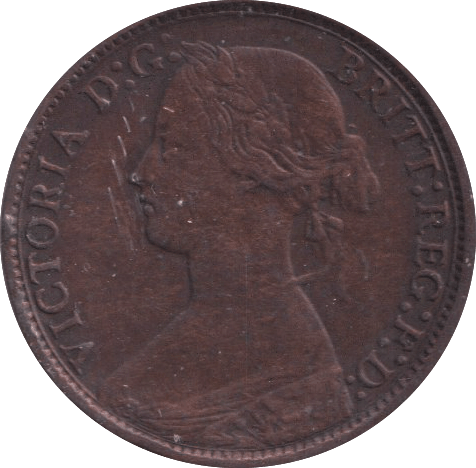 1873 FARTHING ( FINE ) - FARTHING - Cambridgeshire Coins