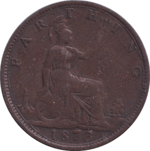 1873 FARTHING ( FINE ) - FARTHING - Cambridgeshire Coins