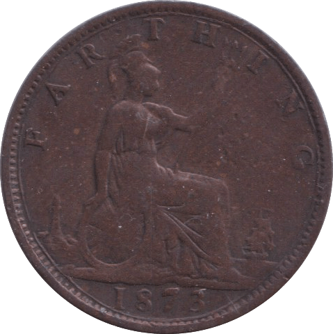 1873 FARTHING ( FINE ) - FARTHING - Cambridgeshire Coins