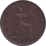 1873 FARTHING ( FINE ) - FARTHING - Cambridgeshire Coins
