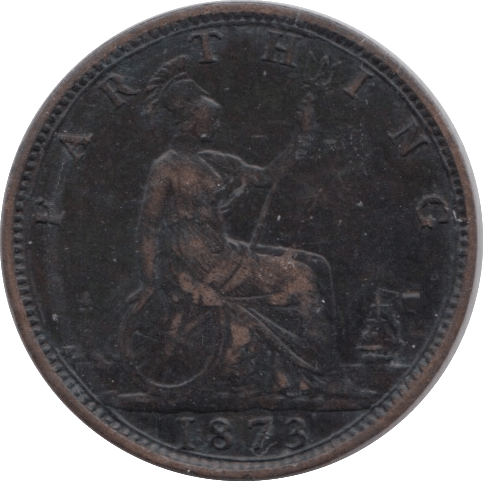 1873 FARTHING ( FINE ) - Farthing - Cambridgeshire Coins