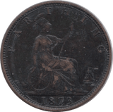 1873 FARTHING ( FINE ) - Farthing - Cambridgeshire Coins