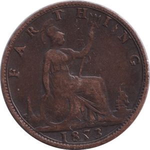 1873 FARTHING ( GF ) - FARTHING - Cambridgeshire Coins