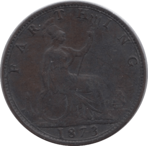1873 FARTHING ( VF ) - Farthing - Cambridgeshire Coins