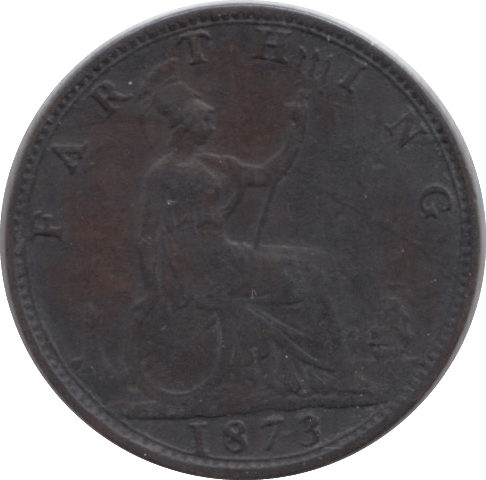 1873 FARTHING ( VF ) - Farthing - Cambridgeshire Coins