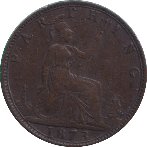 1873 FARTHING ( VF ) - FARTHING - Cambridgeshire Coins