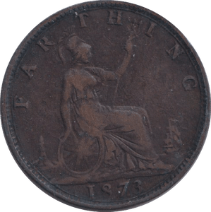 1873 FARTHING ( VF ) - FARTHING - Cambridgeshire Coins