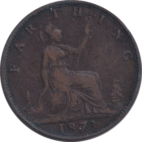 1873 FARTHING ( VF ) - FARTHING - Cambridgeshire Coins