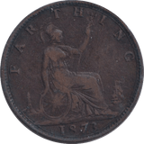 1873 FARTHING ( VF ) - FARTHING - Cambridgeshire Coins