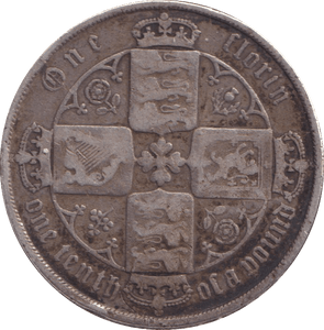 1873 FLORIN ( FINE ) - FLORIN - Cambridgeshire Coins