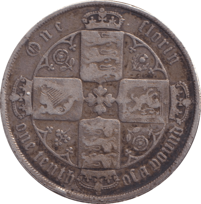1873 FLORIN ( FINE ) - FLORIN - Cambridgeshire Coins