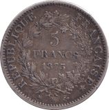 1873 FRANCE 5 FRANCS - WORLD COINS - Cambridgeshire Coins