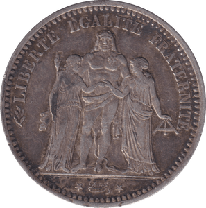1873 FRANCE 5 FRANCS - WORLD COINS - Cambridgeshire Coins