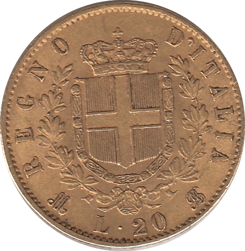 1873 GOLD 20 LIRA ITALY - GOLD WORLD COINS - Cambridgeshire Coins