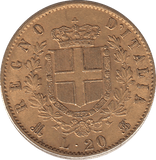 1873 GOLD 20 LIRA ITALY - GOLD WORLD COINS - Cambridgeshire Coins