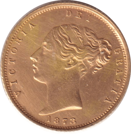 1873 GOLD HALF SOVEREIGN ( GVF ) - HALF SOVEREIGN - Cambridgeshire Coins