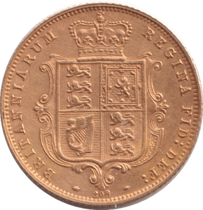 1873 GOLD HALF SOVEREIGN ( GVF ) - HALF SOVEREIGN - Cambridgeshire Coins