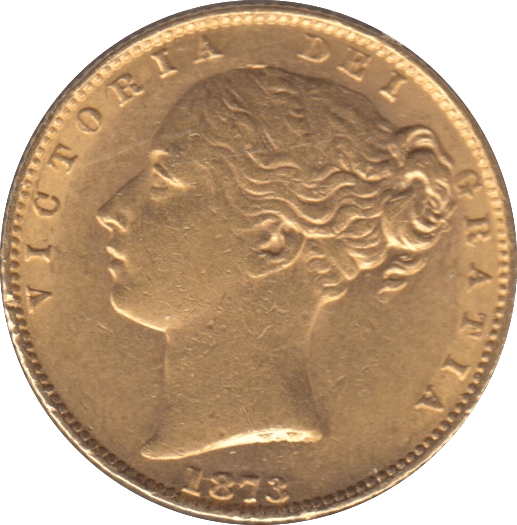 1873 GOLD SOVEREIGN ( AUNC ) DIE 20 - SOVEREIGN - Cambridgeshire Coins