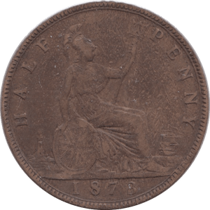 1873 HALFPENNY ( VF ) - Halfpenny - Cambridgeshire Coins