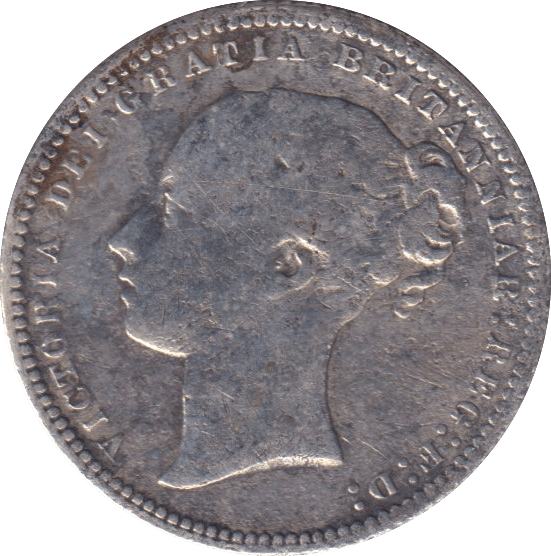 1873 SHILLING ( FINE ) 4 - SHILLING - Cambridgeshire Coins