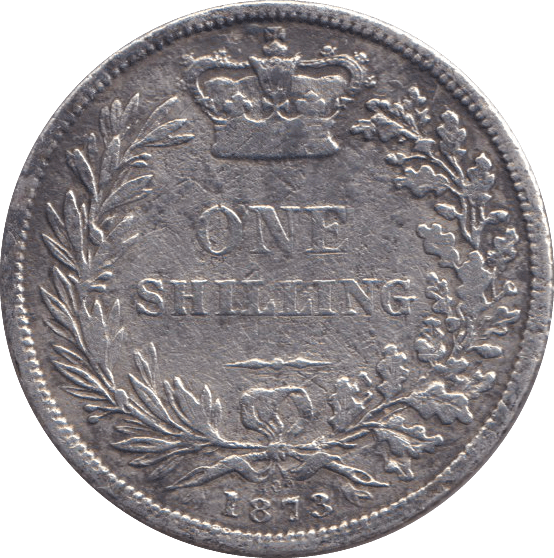 1873 SHILLING ( FINE ) 4 - SHILLING - Cambridgeshire Coins