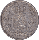 1873 SILVER 5 FRANC BELGIUM - SILVER WORLD COINS - Cambridgeshire Coins