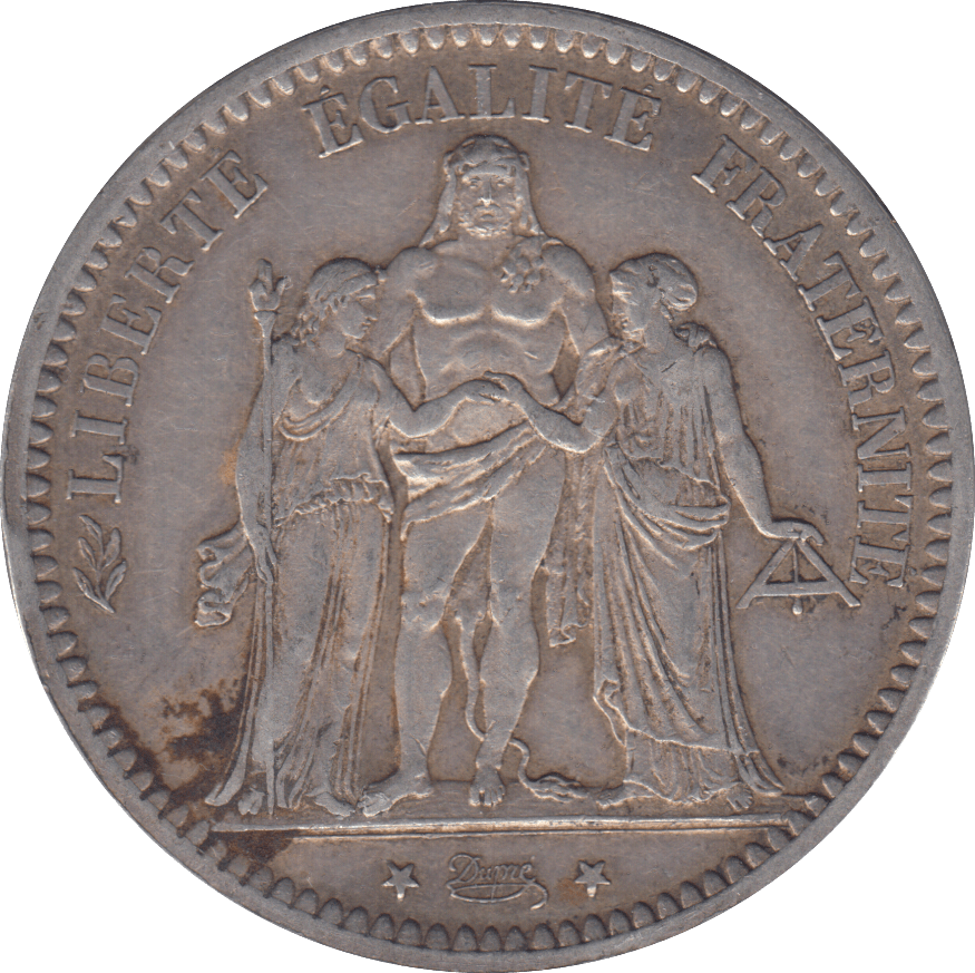 1873 SILVER 5 FRANC FRANCE PARIS - SILVER WORLD COINS - Cambridgeshire Coins