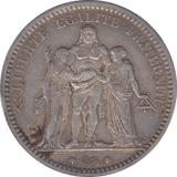 1873 SILVER 5 FRANC FRANCE PARIS - SILVER WORLD COINS - Cambridgeshire Coins