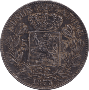 1873 SILVER FIVE FRANCS FRANCE 1 - SILVER WORLD COINS - Cambridgeshire Coins