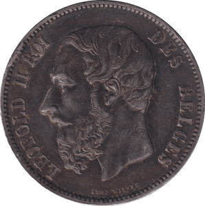 1873 SILVER FIVE FRANCS FRANCE 1 - SILVER WORLD COINS - Cambridgeshire Coins