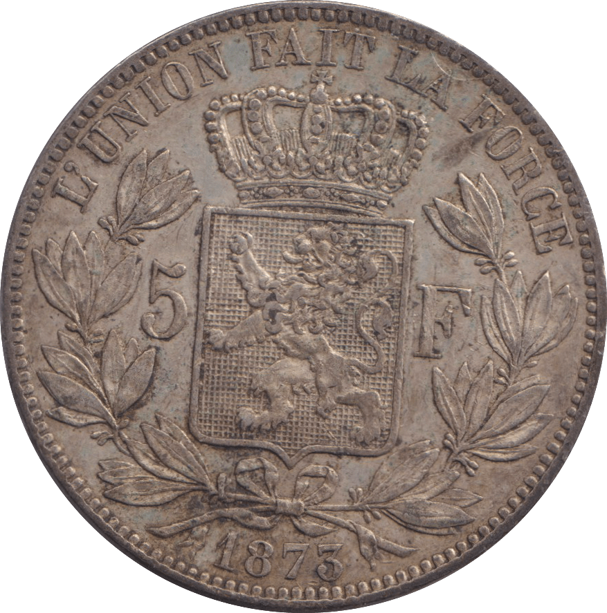 1873 SILVER FIVE FRANCS FRANCE - SILVER WORLD COINS - Cambridgeshire Coins