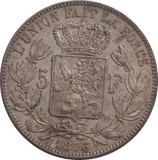 1873 SILVER FIVE FRANCS FRANCE - SILVER WORLD COINS - Cambridgeshire Coins