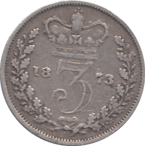 1873 SILVER THREEPENCE ( FINE ) - THREEPENCE - Cambridgeshire Coins