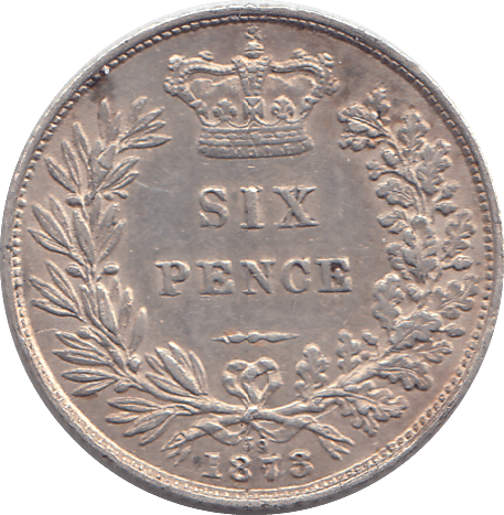 1873 SIXPENCE ( EF ) - SIXPENCE - Cambridgeshire Coins
