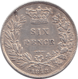 1873 SIXPENCE ( EF ) - SIXPENCE - Cambridgeshire Coins