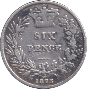 1873 SIXPENCE ( FINE ) - SIXPENCE - Cambridgeshire Coins