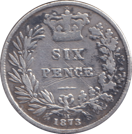 1873 SIXPENCE ( FINE ) - SIXPENCE - Cambridgeshire Coins