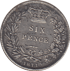 1873 SIXPENCE ( GF ) - SIXPENCE - Cambridgeshire Coins