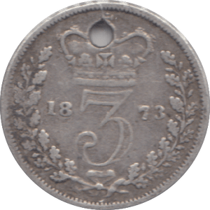 1873 THREEPENCE ( FINE ) - THREEPENCE - Cambridgeshire Coins